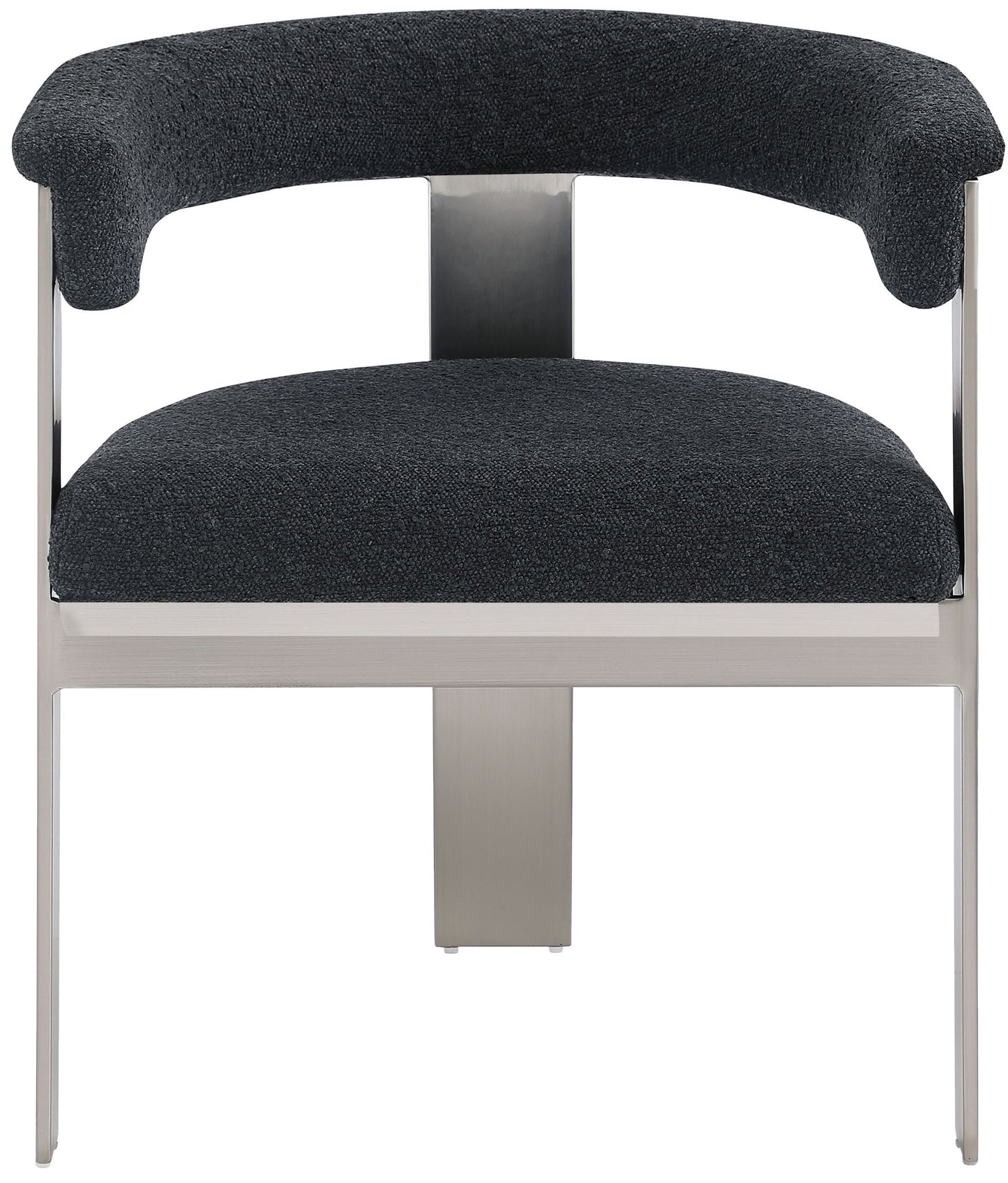 Romeo - Boucle Dining Chair With Silver Base (Set of 2)