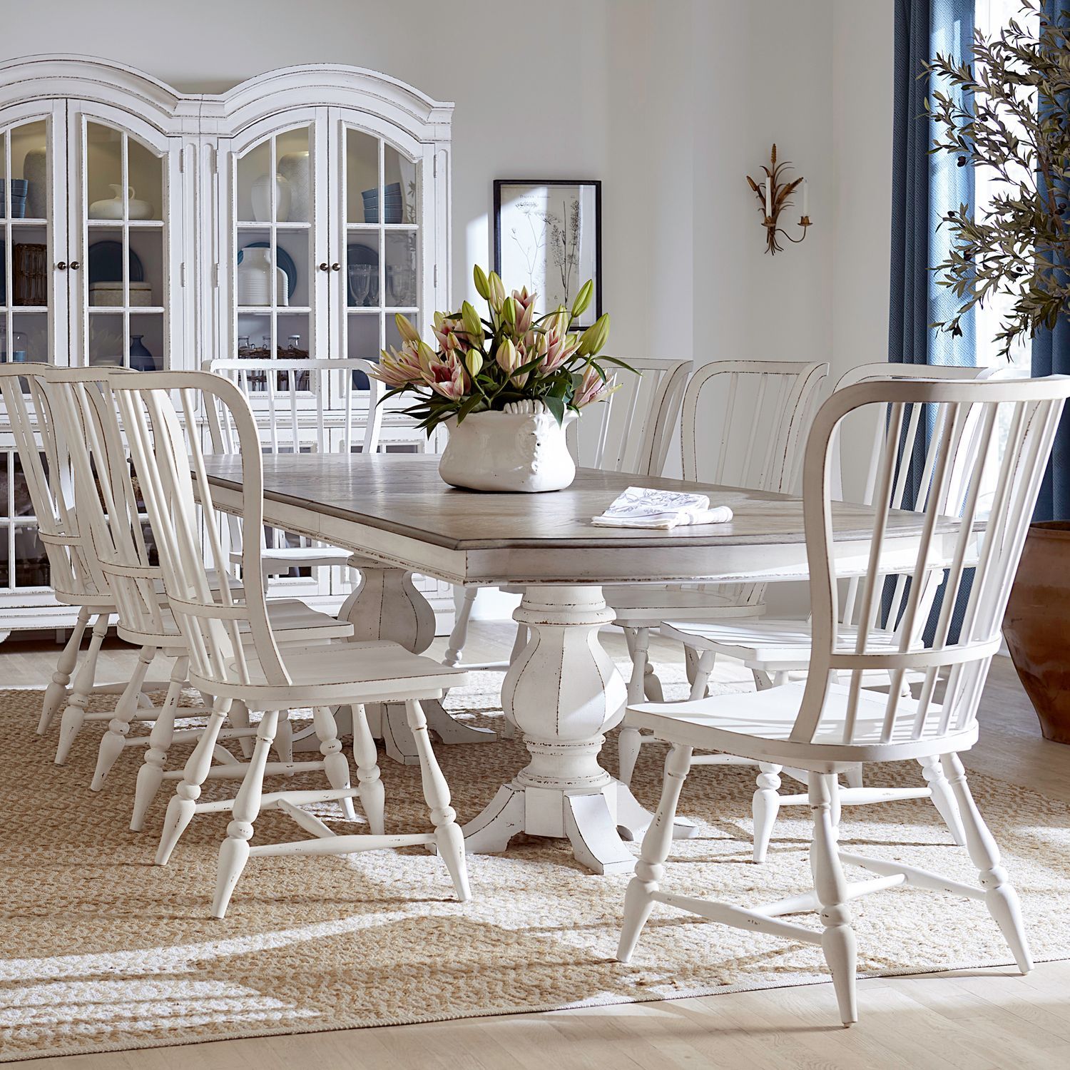 Magnolia Manor - Double Pedestal Table Set