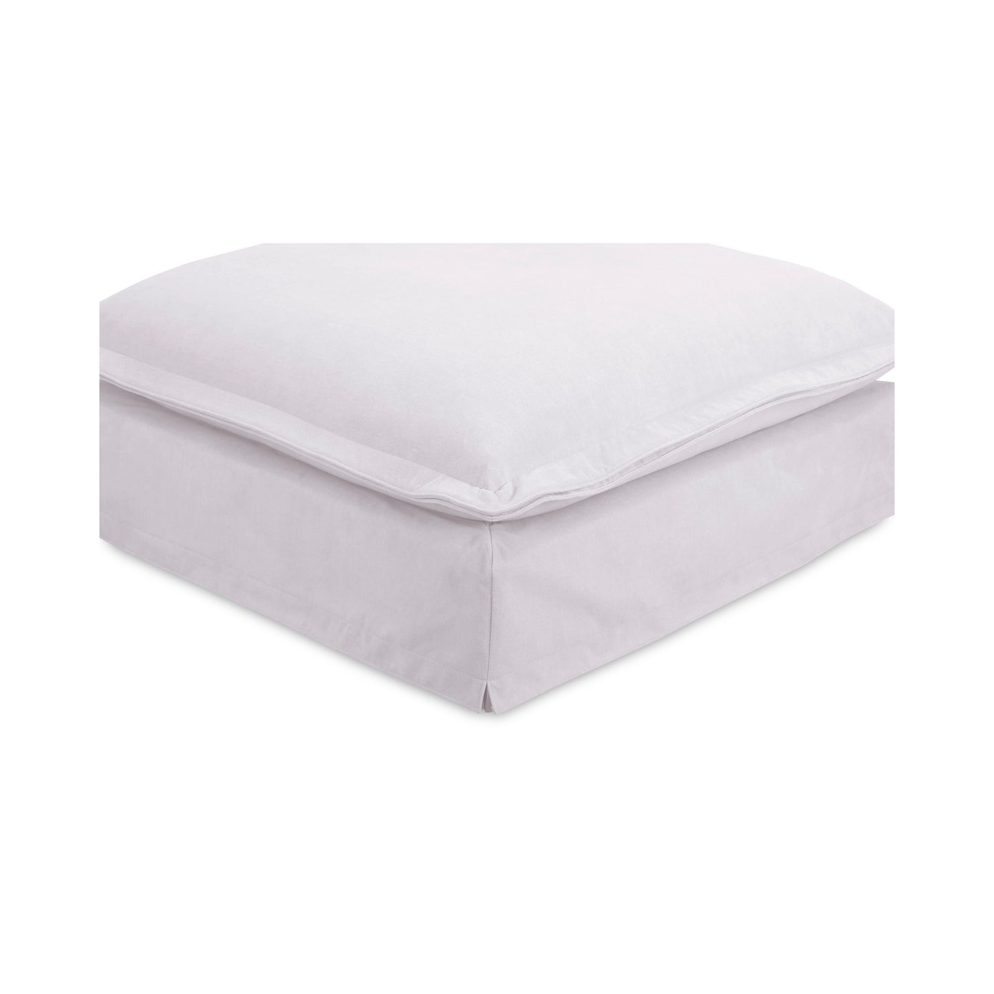 Olivia - Performance Fabric Ottoman - White
