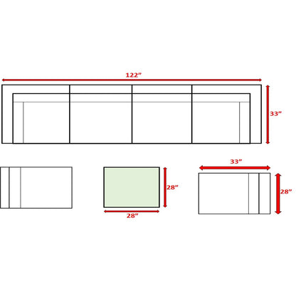 Seating Set With Cushions Handcrafted Wicker Design