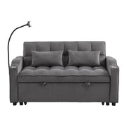 Sofa Bed With Trundle For Small Rooms - Dark Gray