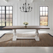 River Place - Trestle Table - Riverstone White & Tobacco