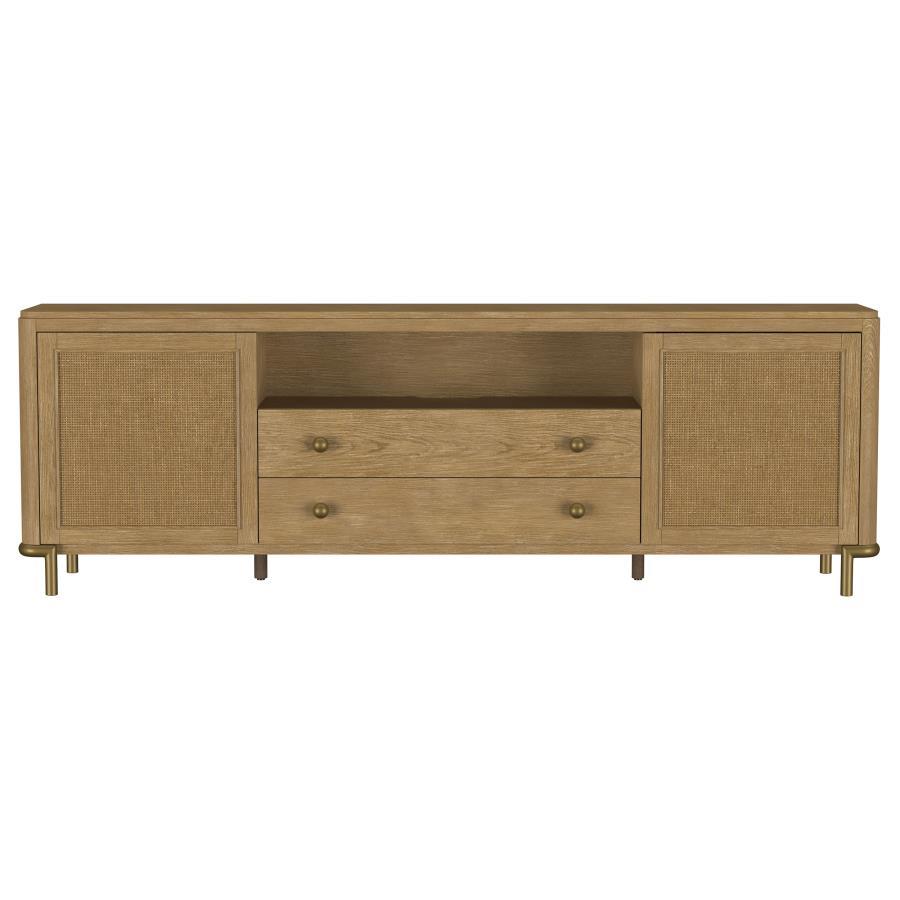 Arini - Rattan Cane 2-Door TV Stand Media Console