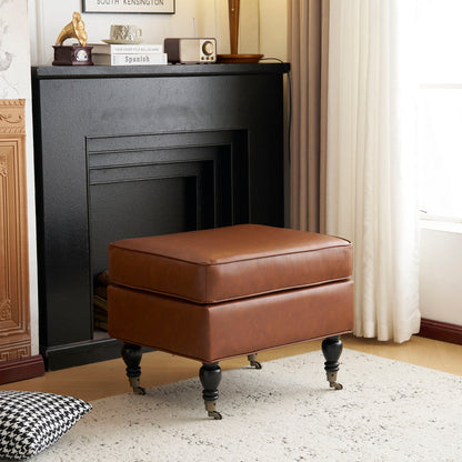 Ottoman, Square Design - Brown
