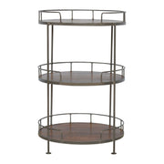 Round Butler Tray Table - Chestnut