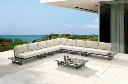Maldives - 7 Piece Water Resistant Outdoor Patio Modular Sectional With Gray Base