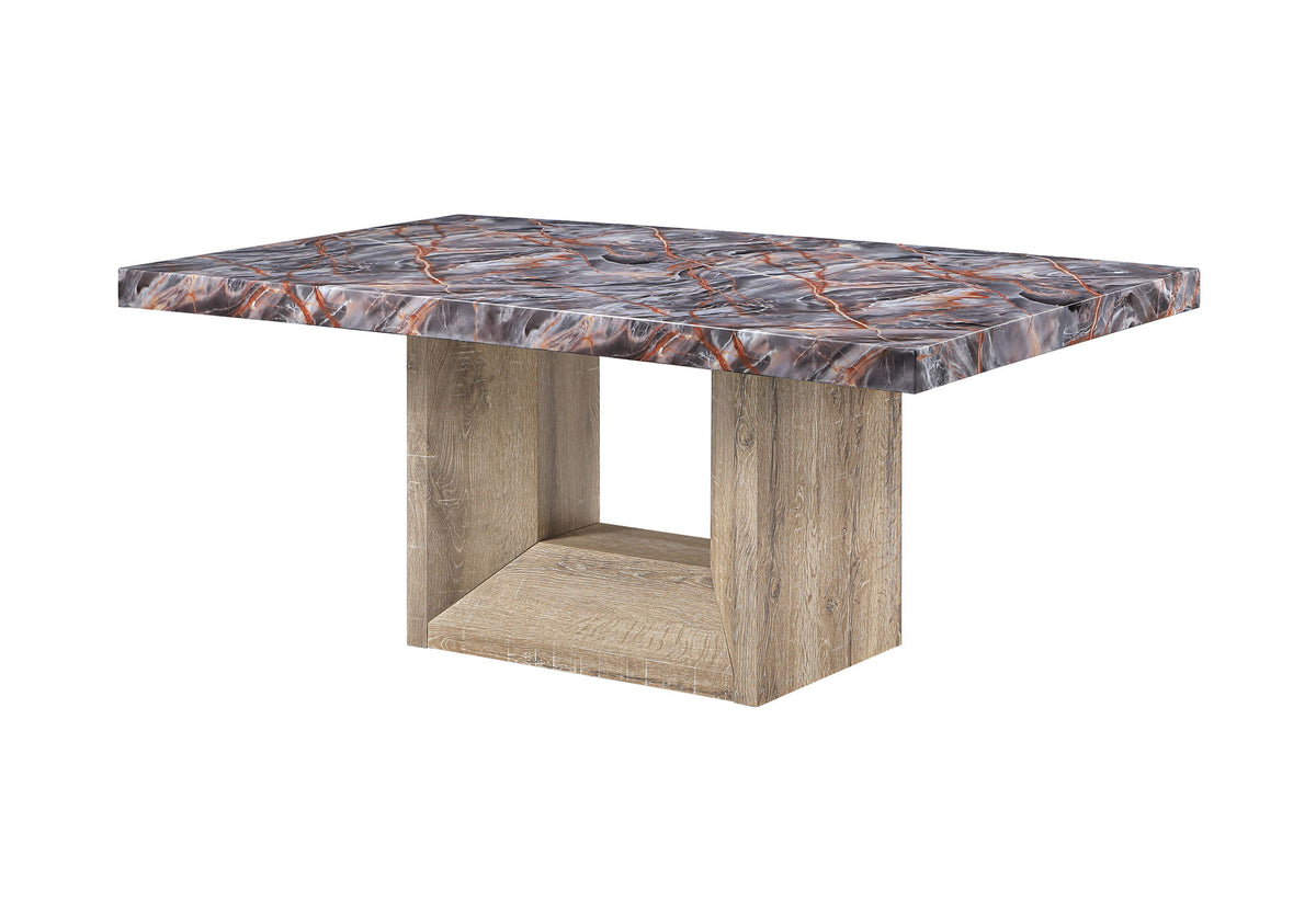 D02 - Dining Table - Lava / Natural