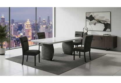 D2502 - 5 Piece Dining Room Set (Table And 4 Chairs) - Black