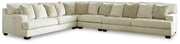 Rawcliffe - Left Arm Facing Sofa 4 Pc Sectional - Parchment