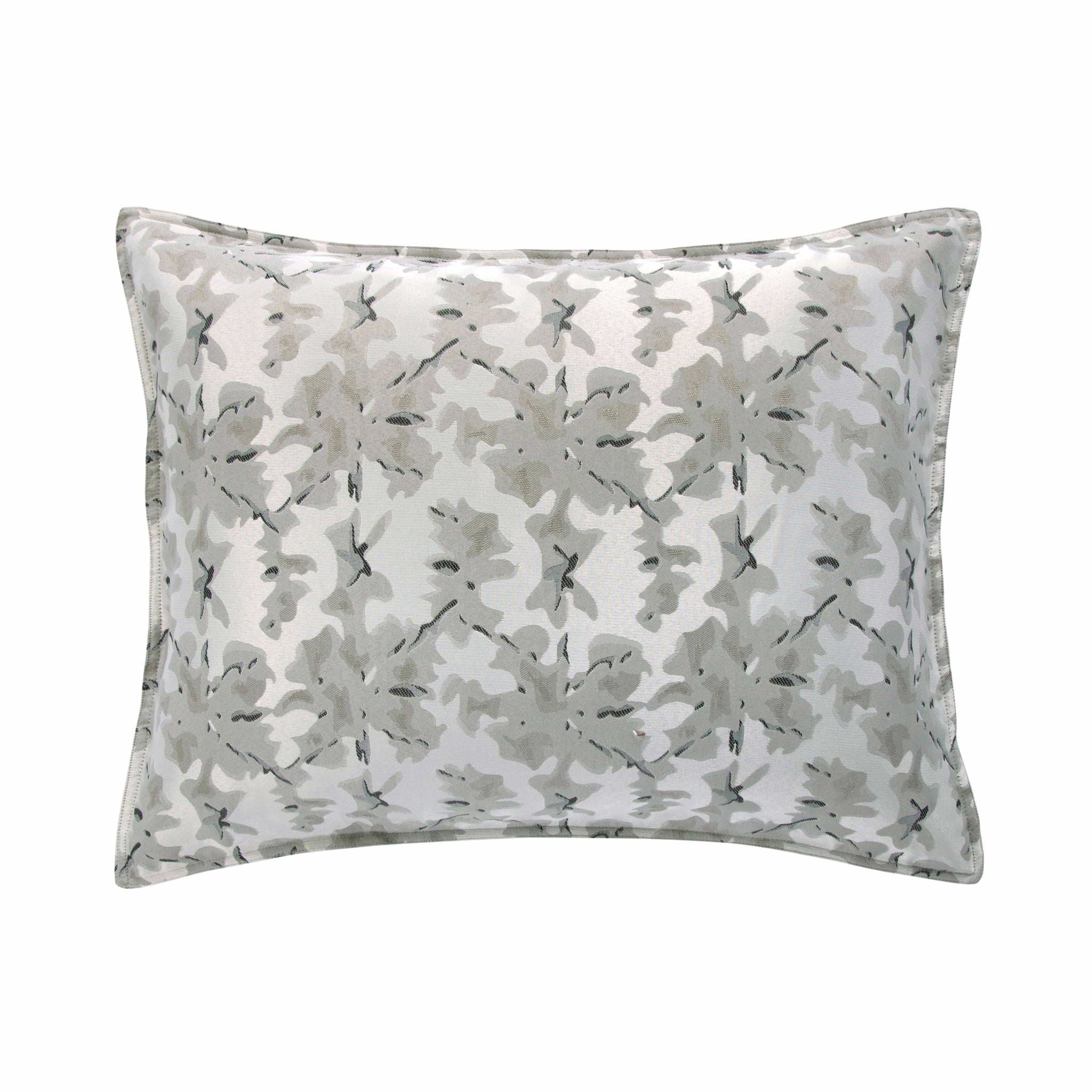 Warshack Inkblot - 21" x 34" Pillow Sham Set (Set of 2) - Silver & Gray