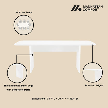 Ella - Dining Table - White
