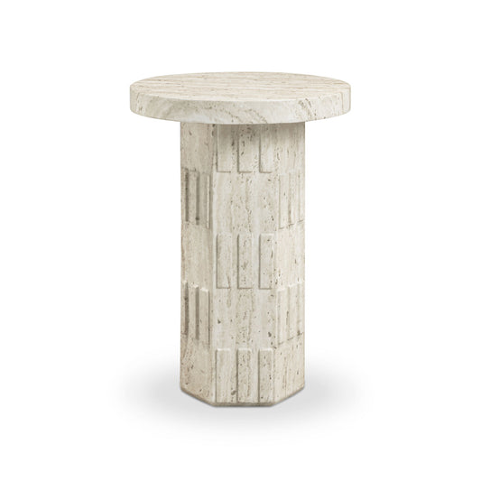 Asta - Concrete Indoor/Outdoor Side Table - Travertine
