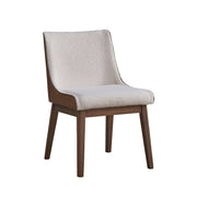 Ginny - Boucle Velvet Side Chair (Set of 2) - Walnut