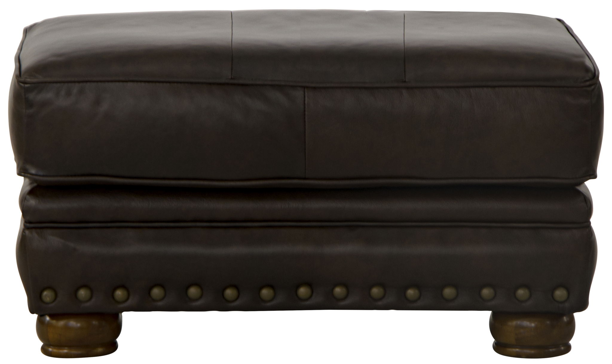 Roberto - Leather Ottoman - Cocoa