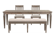 Lancaster - 4 Piece Extendable Rectangular Dining Table Set