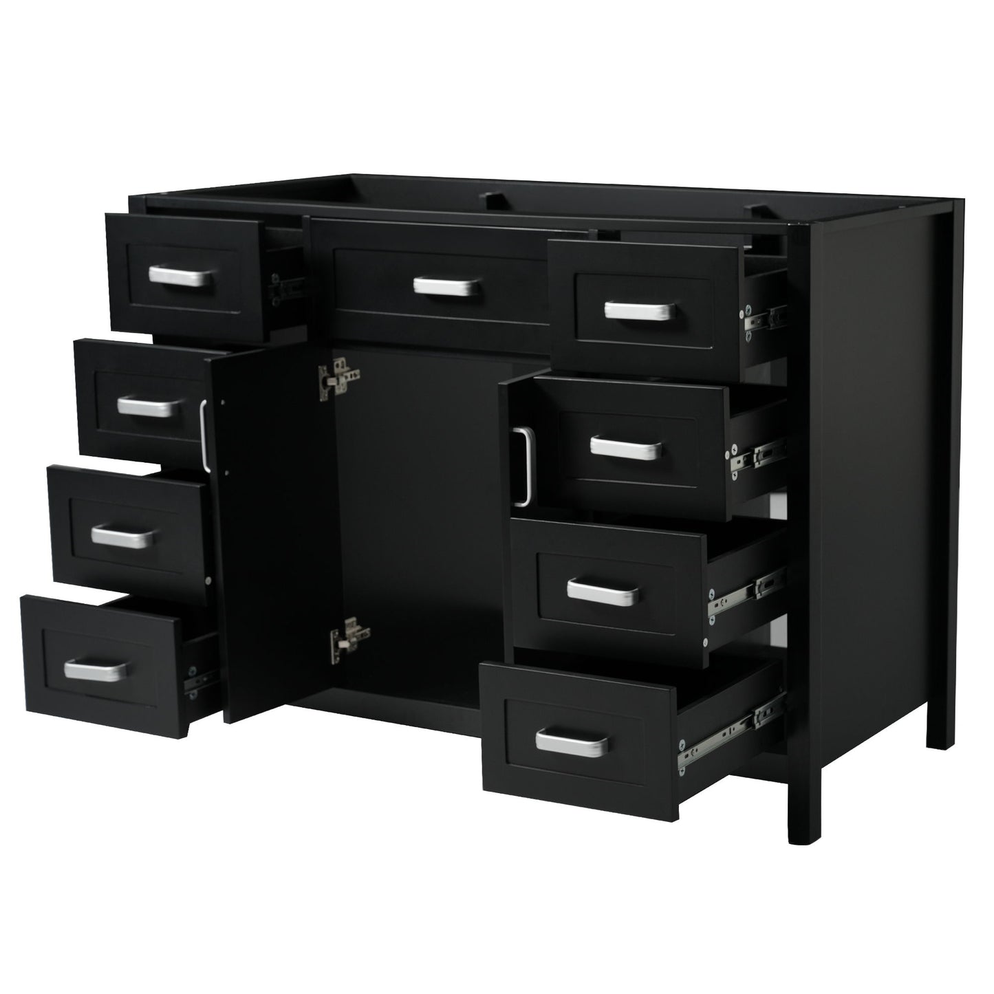 Bathroom Vanity Cabinet Only With 2 Soft Close Doors And 8 Drawers