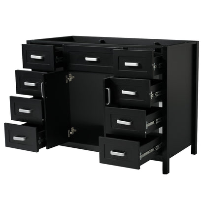 Bathroom Vanity Cabinet Only With 2 Soft Close Doors And 8 Drawers