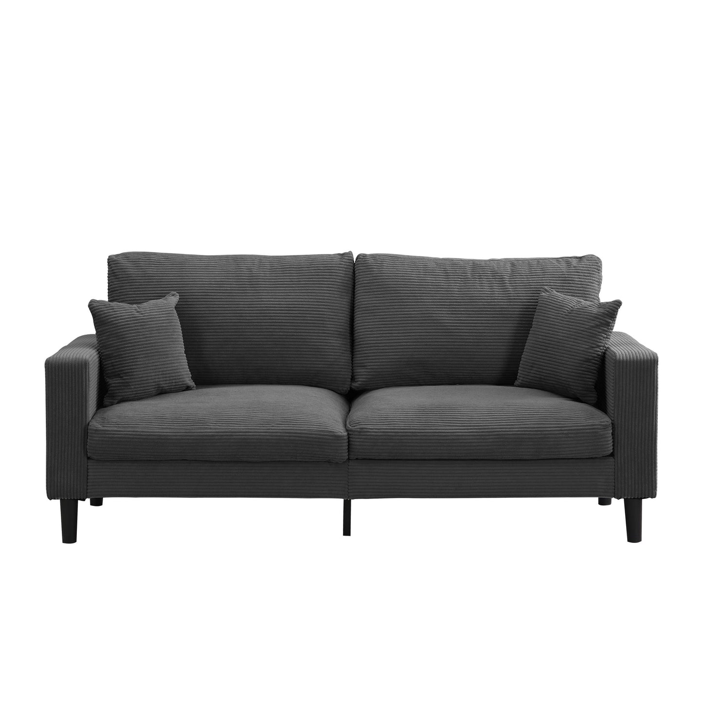 Modern Upholstered 3 Seat Sofa, High Resilience