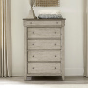 Ivy Hollow - 5 Drawer Chest - Weathered Linen / Dusty Taupe