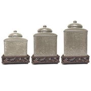 Savannah - Canister & Base Set (Set of 6) - Taupe