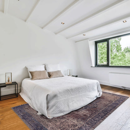 Maval - 8' X 10' Washable Area Rug - Burgundy