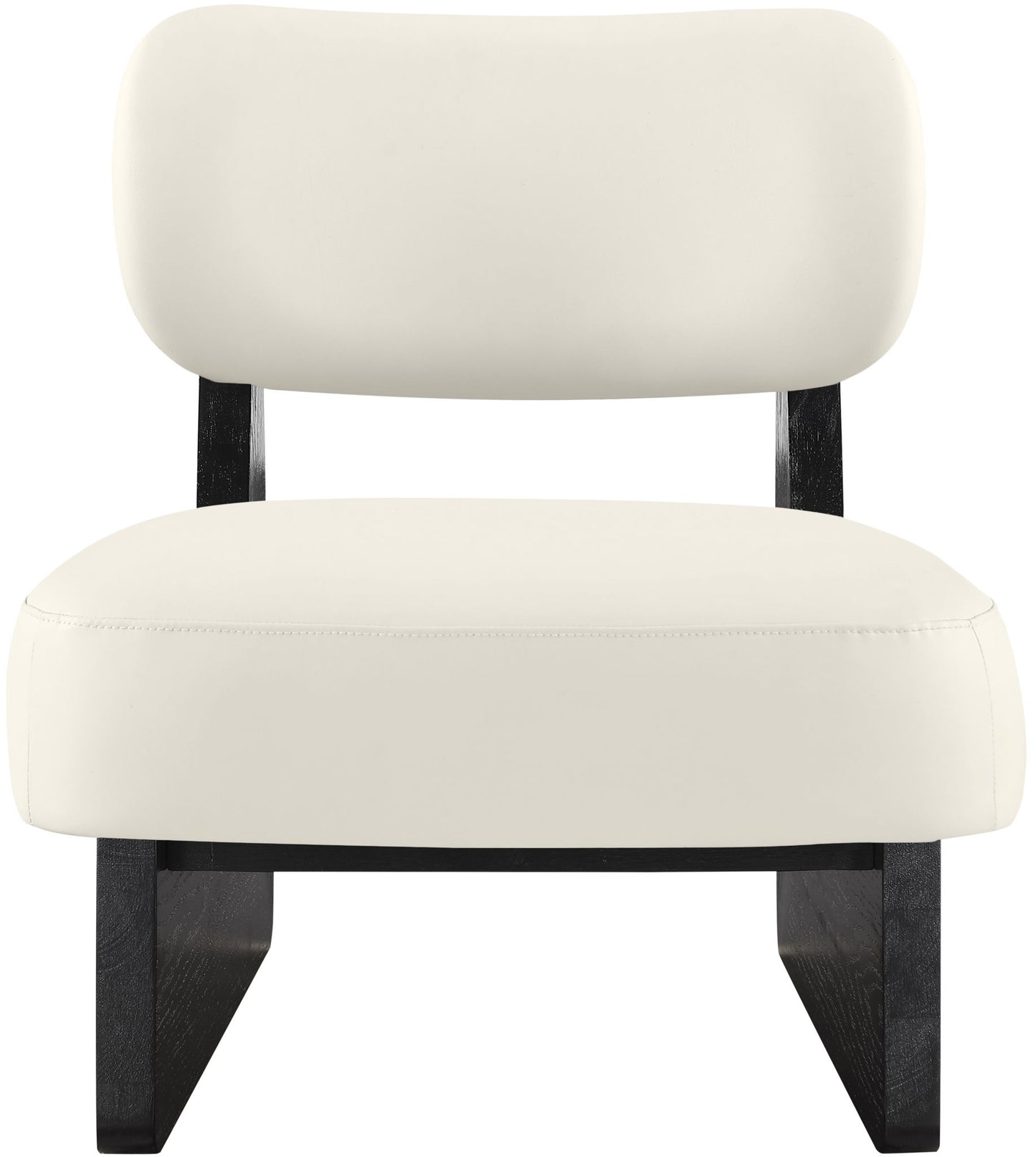 Vetra - Vegan Leather Upholstered Accent Chair With Black Base