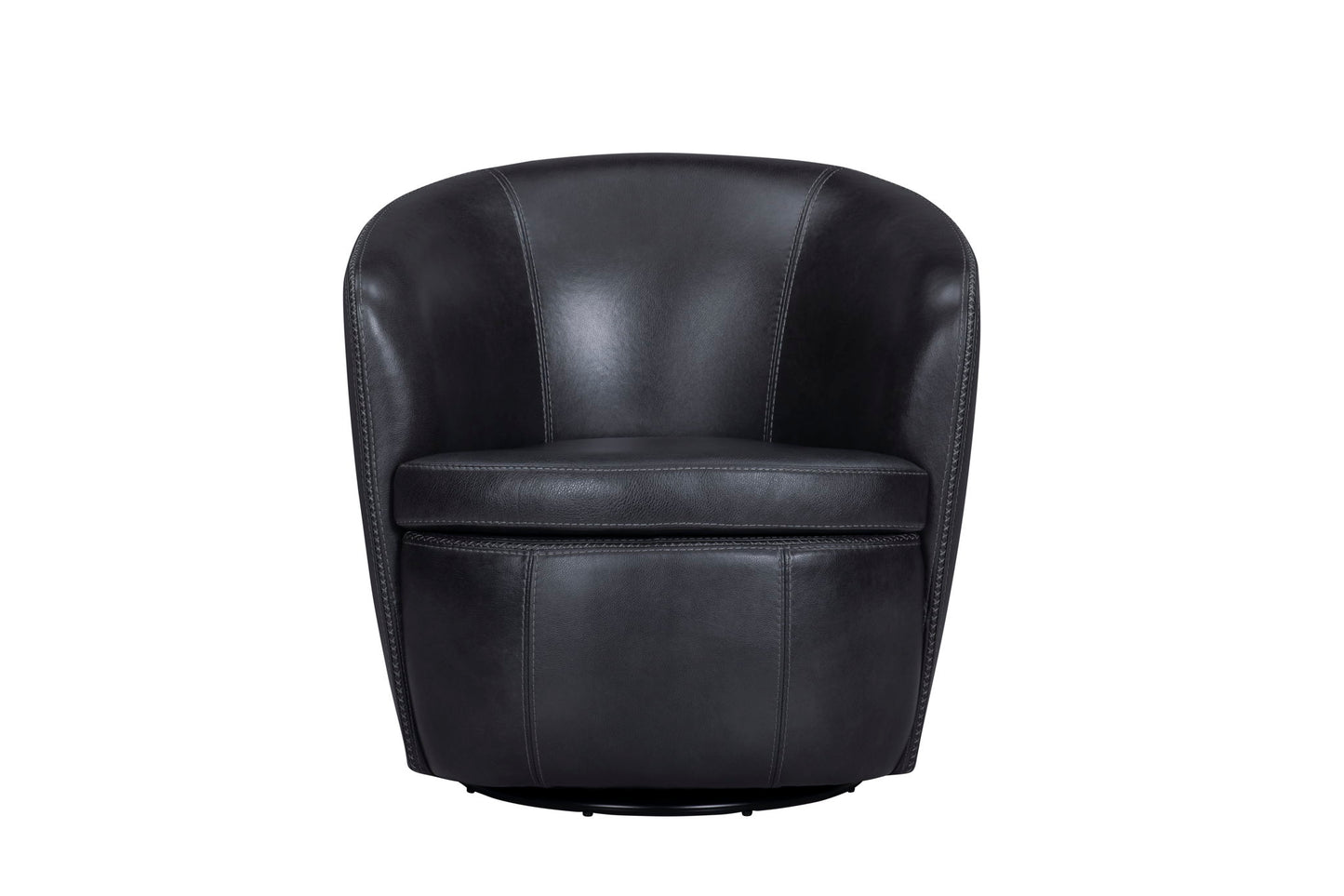 Barolo - 100% Italian Leather Swivel Club Chair (Set of 2)
