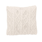 Cable Knit - Soft Diamond Throw Pillow - Cream