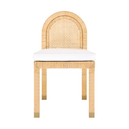 Amara - Rattan Arched Back Dining Chair - Natural