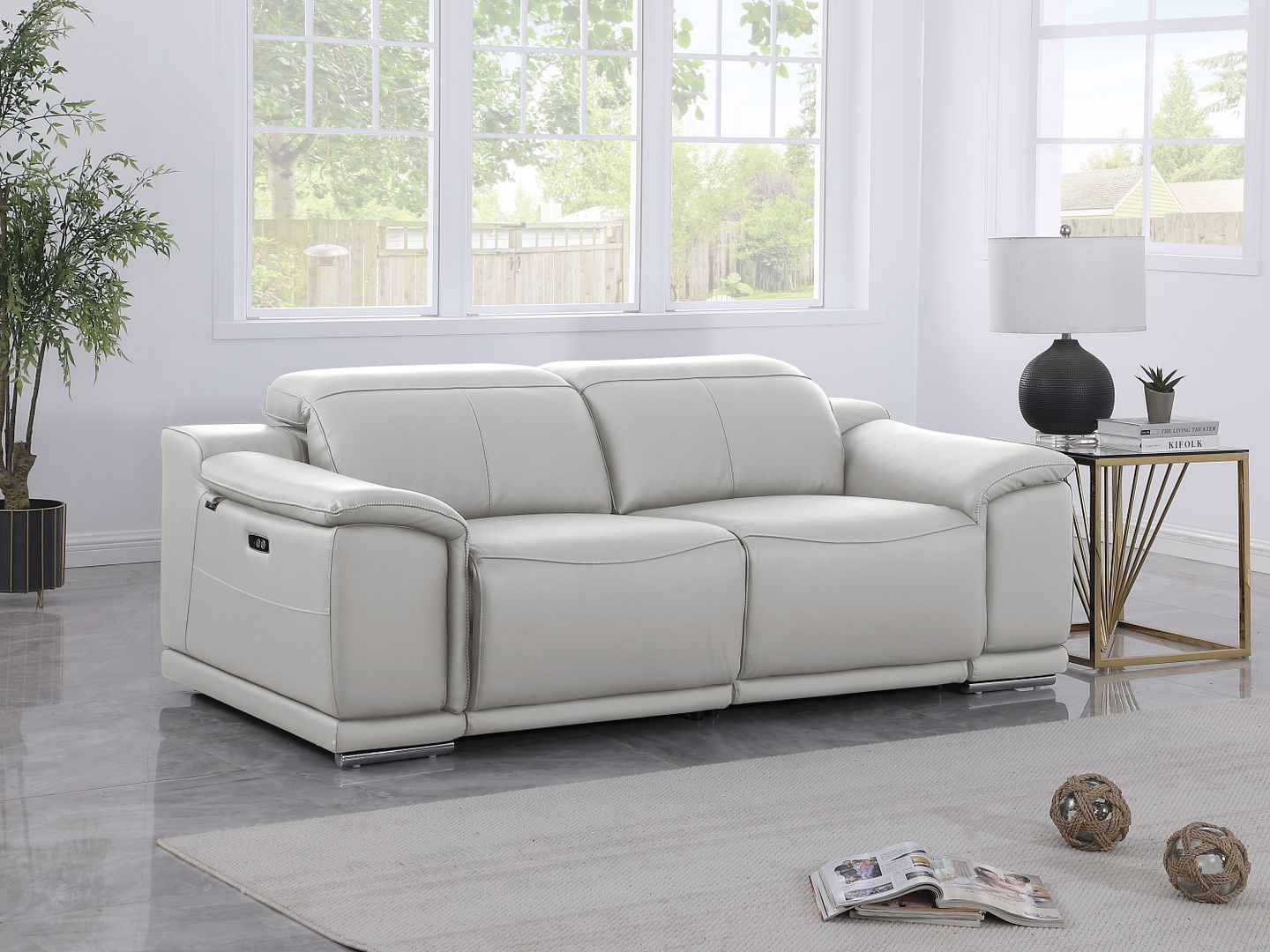 9762 - 2-Piece Modular Power Reclining Console With 2 Power Recliners In
