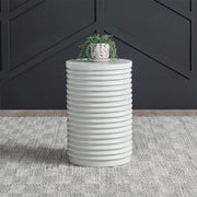 Berkley Square - Round Chairside Table - Linen & Khaki