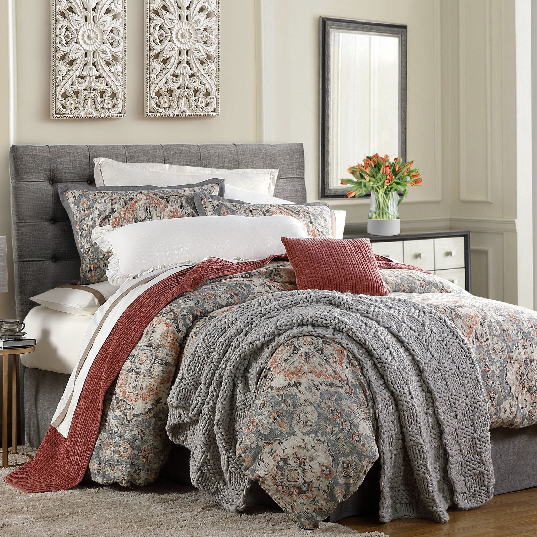 Carmen Kilim - Full Comforter Set (Set of 3) - Taupe