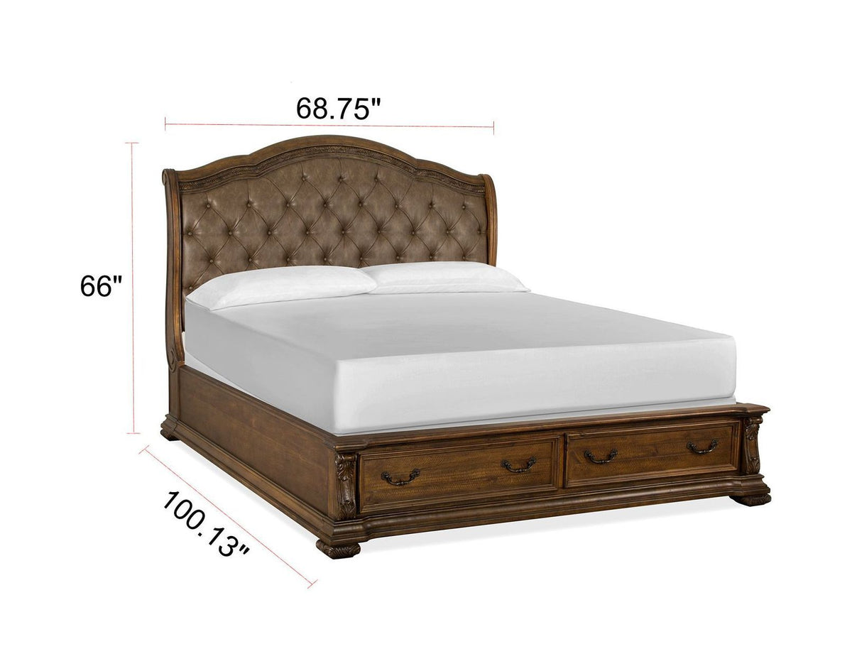 Durango - Upholstered Sleigh Storage Bed