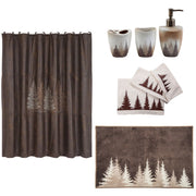 Clearwater Pines - Bathroom Sets (Set of 8) - Cream / Brown