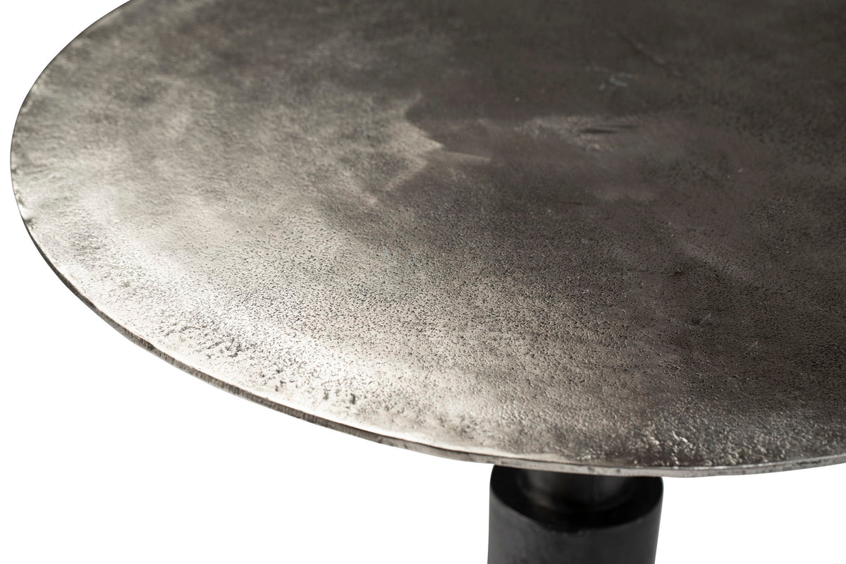 Higsby - Bistro Table 30" - Raw Nickel With Black Patina