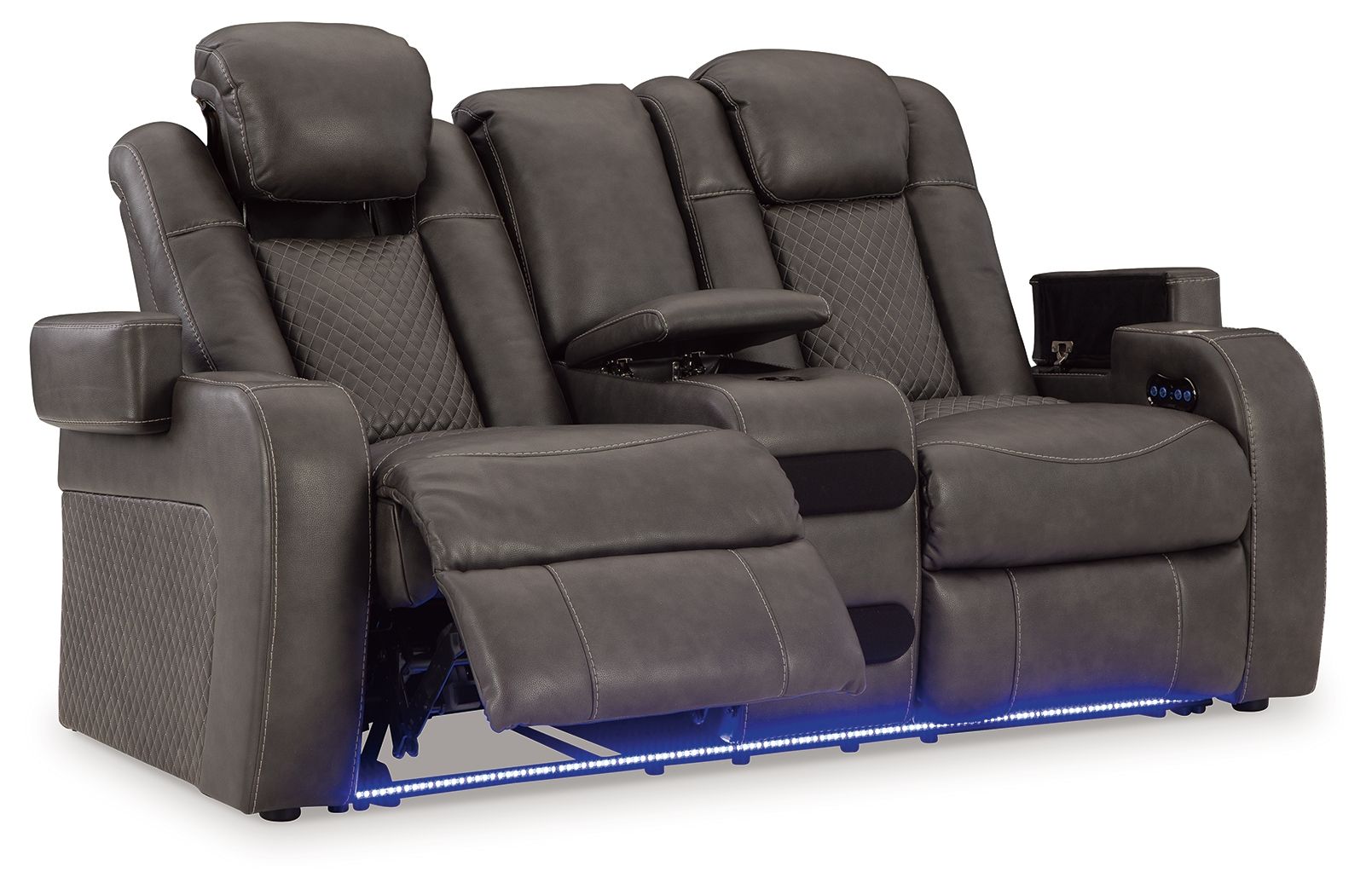 Fyne-dyme Power Reclining Loveseat With Console/Adj Hdrst - Thumbnail 5