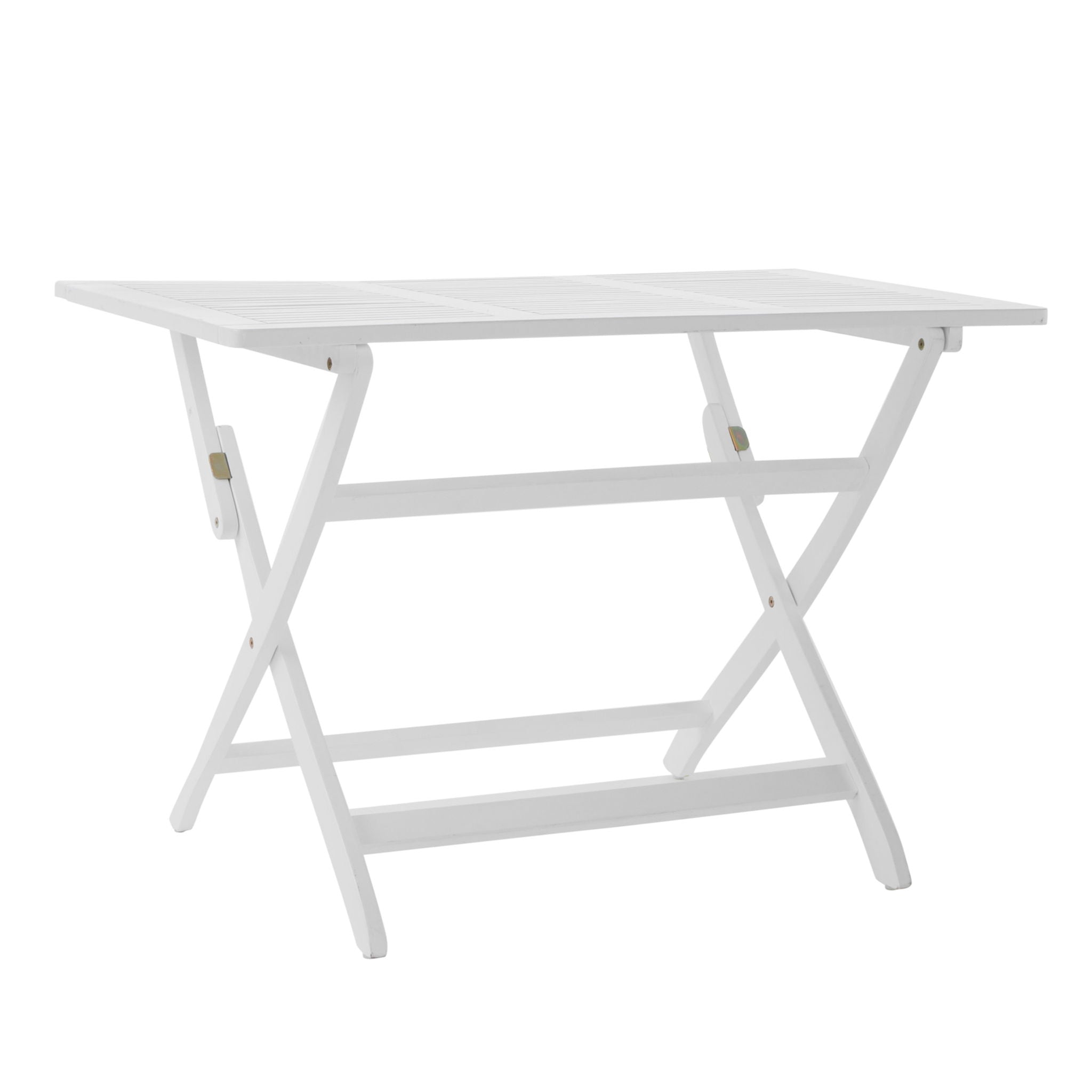 Blissique - Outdoor Foldable Wood Dining Table With Slat Design