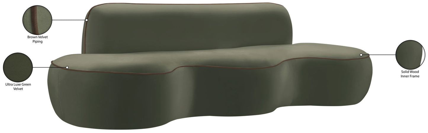 Swerve - Velvet 101" Upholstered Sofa