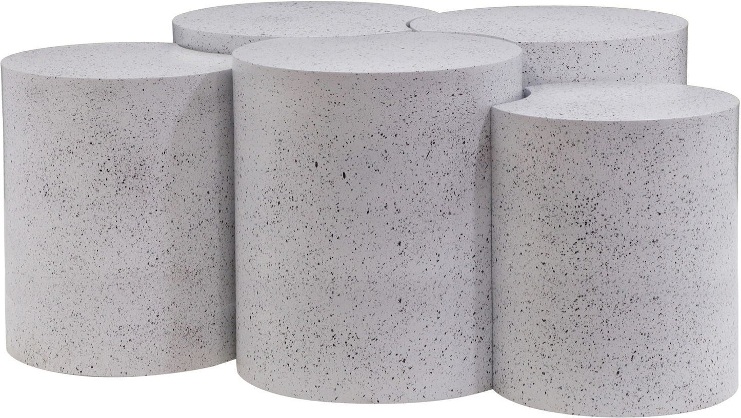 Dimple - 20" 5 Piece Modular Coffee Table - Terazzo Finish