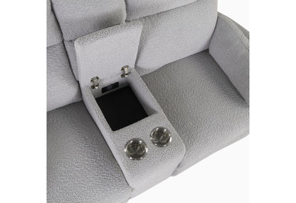 U8571 - Power Reclining Sofa/Power Console Reclining Loveseat/Power Recline - Fluffy Dolphin