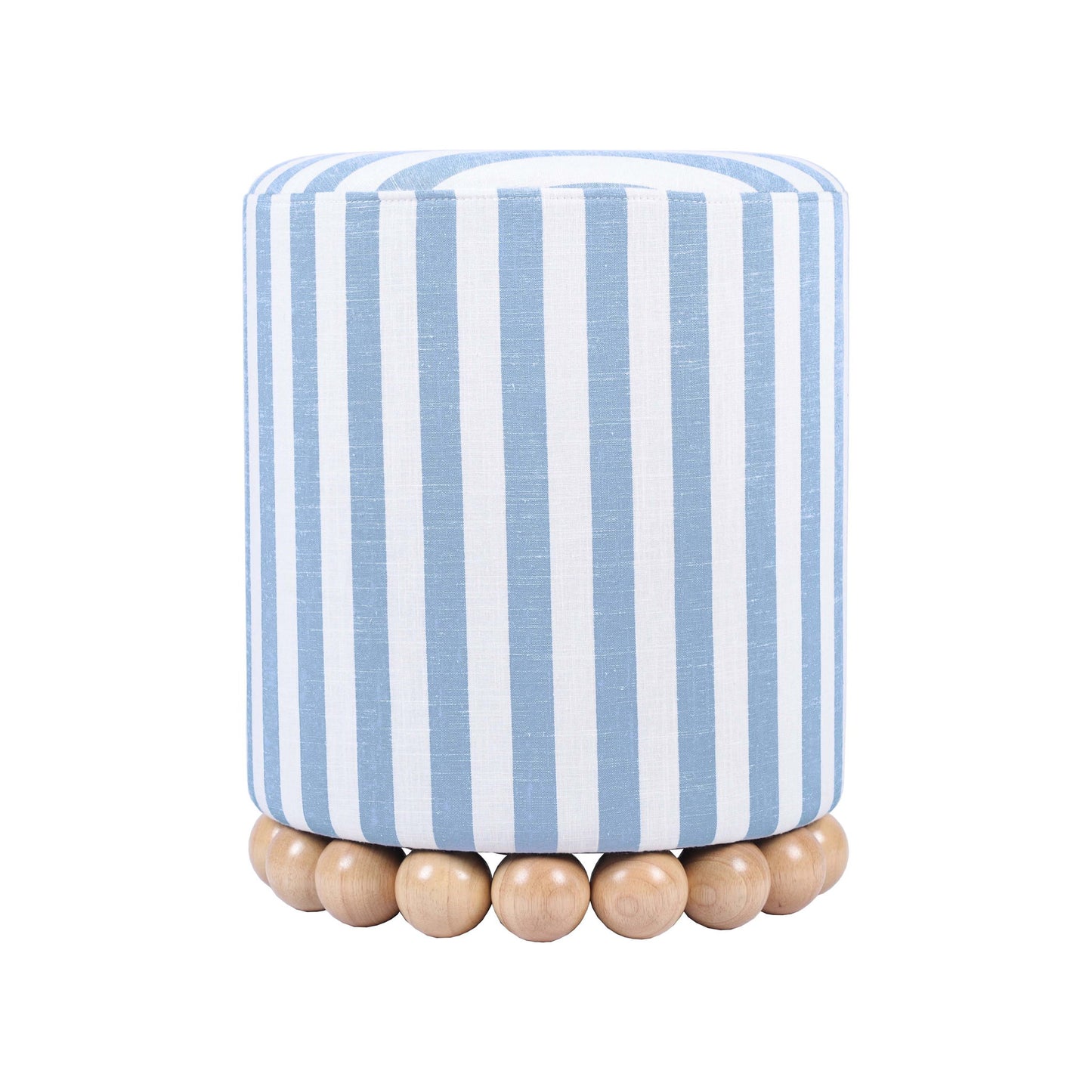 Dex - Striped Linen Ottoman