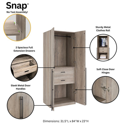 Lee - Free Standing Wardrobe Closet