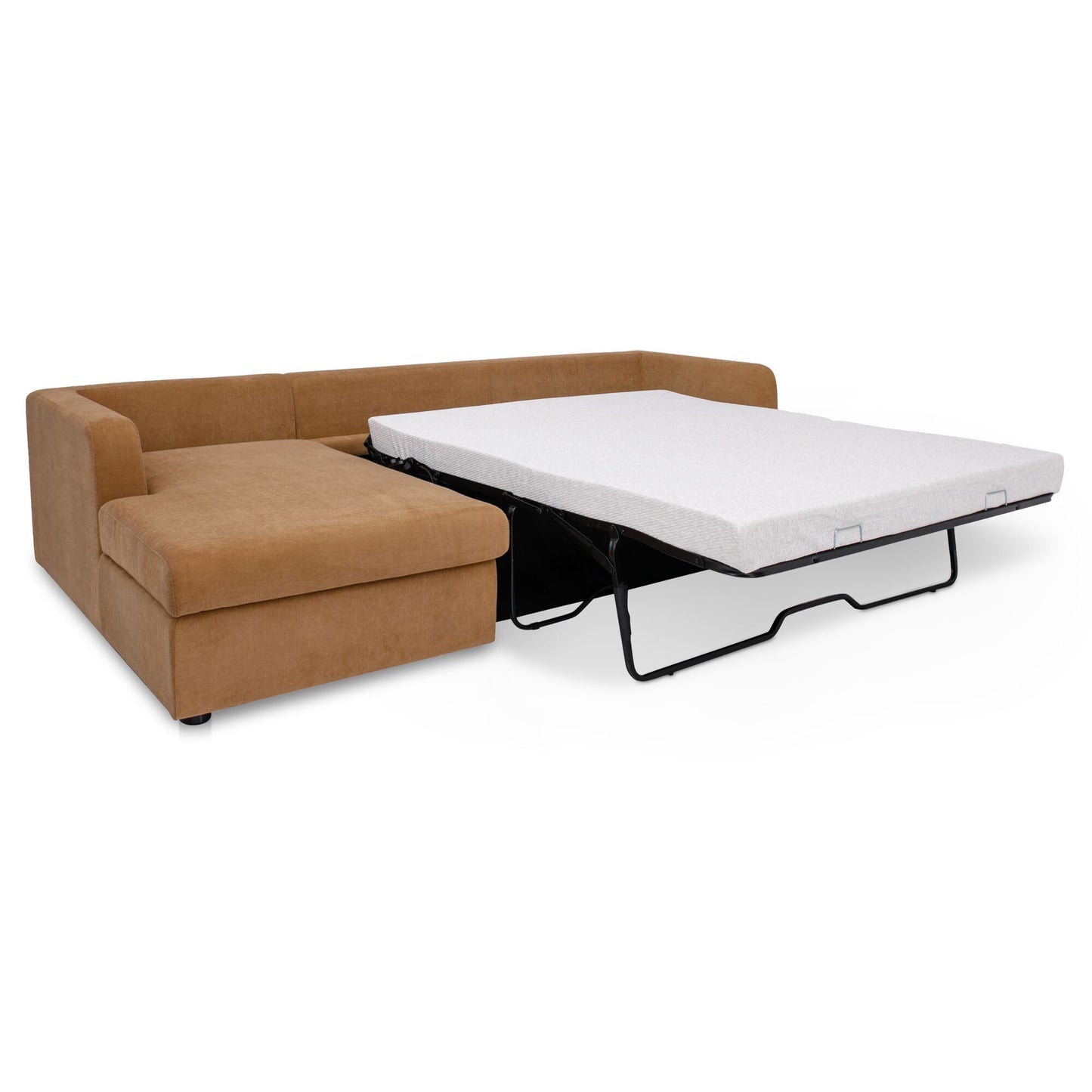 Burrow - Sleeper Sectional With Left Storage Chaise - Ginger