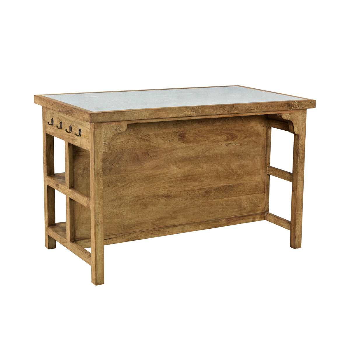 Belding - Kitchen Island - Medium Brown And White