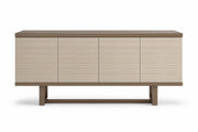 Linea - 4 Door Buffet - Light Beige / Brown