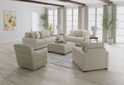 Hyde Park - Fabric Cocktail Ottoman - Beige