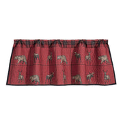 Woodland Plaid - Quilted Valance - Red / Navy