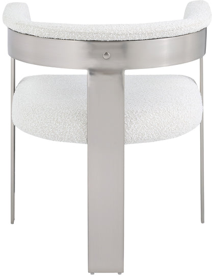 Romeo - Boucle Dining Chair With Silver Base (Set of 2)