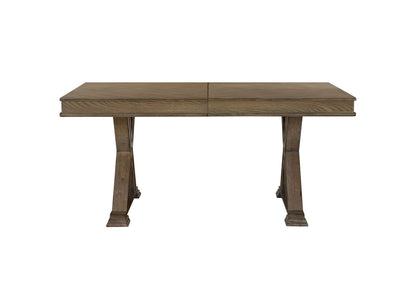 D2974 - 6 Piece Dining Room Set (Extension Dining Table With 4 Dining Chairs And Bench) - Gray / Dark Brown