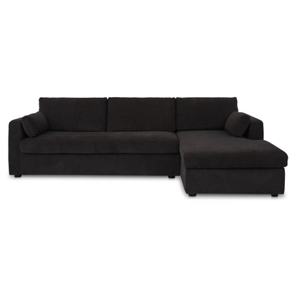 Burrow - Sleeper Sectional With Right Storage Chaise - Black